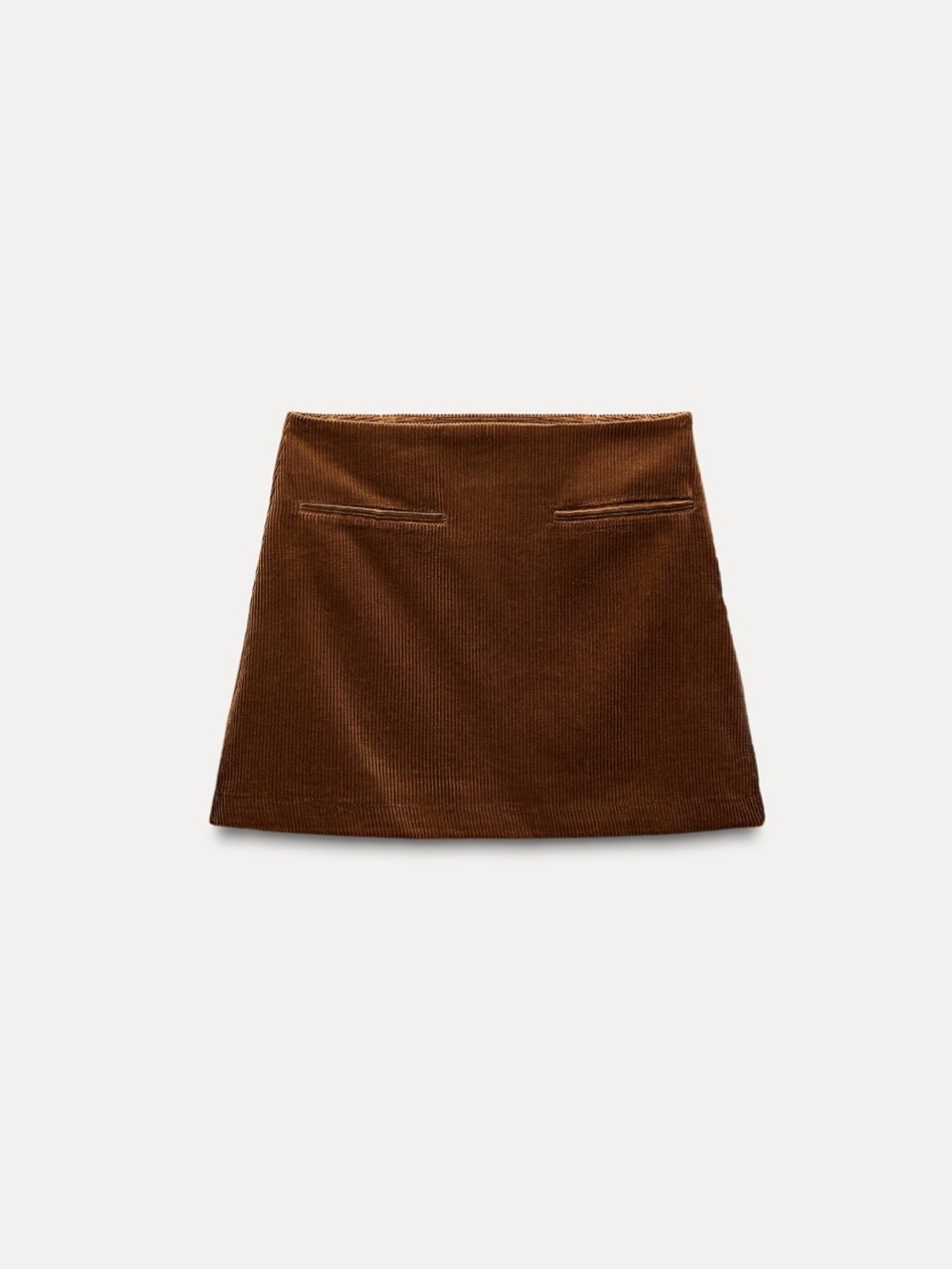 Zara NWT Corduroy Mini Skirt in Camel Brown
